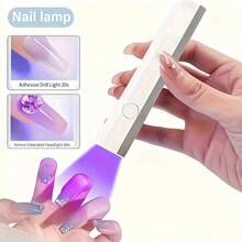 Movcle Nail Polish Curing Lamps Handheld UV/LED 180mAh Battery Pack Hybrid Light For Gel Nails, Mini Nail Lamp, Portable Cordless Rechargeable, Fast Curing - White - View 1