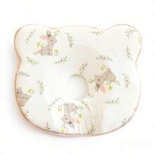 Almohada para bebé con bonito estampado, cómoda y acogedora, que moldea la cabeza del bebé para dormir y prevenir la cabeza plana. - Blanco - Ver 5
