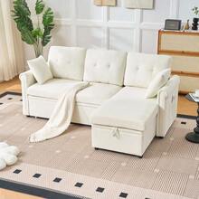 Sofas & Couches - Beige + Chenille + 3 Seat + Foam - View 4