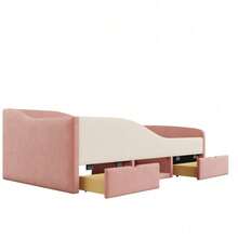 Kids Bed Frames, Headboards & Footboards - Pink+White + Upholstered + Bedroom-1 - View 11