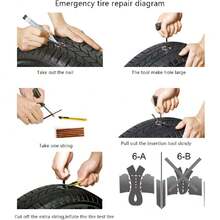 Tapón de Goma para Neumáticos, 100 Piezas 100x3mm Tapón de Reparación de Neumáticos para Neumáticos sin Cámara Tira de Sellado de Goma para Recuperación de Pinchazos para Coche Y(Negro),37331916 - Rosa - Ver 2