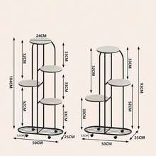 Estantería Para Plantas De 5 Niveles, Soporte Para Flores, Escaleras De Plantas De Metal, Interiores y Exteriores, Múltiples Niveles Con Ruedas Para Balcón, Jardín y Salón,Oro - Dorado - Ver 3