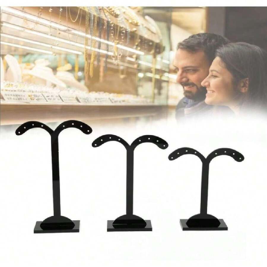 Soporte de exhibición de joyería, exhibidor de aretes de 3 piezas Soporte de perno cuelga y aro Soporte de pendientes Organizador almacenamiento joyas Organizador de Pendientes,37368934 - Naranja Coral - Ver 1