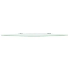 Larryhot Estante de esquina con soportes cromados vidrio blanco 35x35 cm, Fácil de montar, elegante y hermoso, y conveniente para almacenar artículos, es una opción ideal para el almacenamiento y la decoración del hogar. - Blanco - Ver 2
