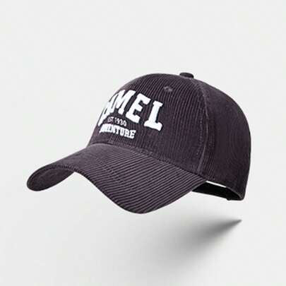 CAMEL CROWN Unisex Wide Brim Corduroy Baseball Cap, American Style