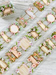 1卷创意木纹标签风景PET装饰胶带，适用于剪贴簿、DIY、手账、杂志、相册 - 彩色 - 查看 10