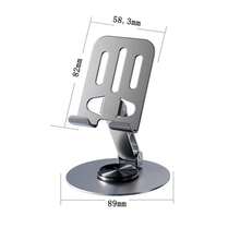 360° 可旋转可调节折叠手机支架，多种尺寸选择，采用 ABS 材料制成，多角度桌面支架，办公室必备，在线课程，适用于智能手机和平板电脑，耐用的全金属喷漆工艺，紧凑便携的桌面支架，方便的旅行配件