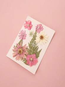 10pcs Dried Flower Bookmarks, Creative Handmade Pressed Flower DIY Face Stickers, Pressed Flower Material Kit, Small Gifts, Homemade Plant Specimens, Suitable For Christmas, Valentine's Day, Weddings - Multicolor - View 18