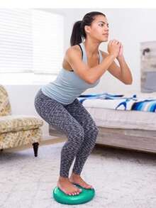 ProsourceFit Core Balance - Entrenador de Disco de 14 Pulgadas de diámetro con Bomba para Mejorar la Postura, el Fitness, la Estabilidad - Azul menta - Ver 5