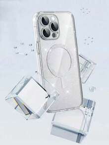 1个全新透明磁吸手机壳，星空图案，兼容 11/12/13/14 Pro Max/15 Pro Max、16 Pro Max/16 Pro、17、17 Pro、17 Pro Max，支持无线充电 - 無色 - 查看 2