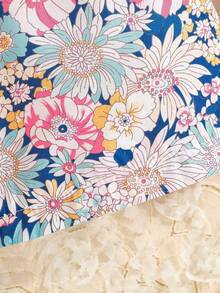 Young Girl Summer Casual Letter Print Top And Shorts - Relaxed Vacation Outfit, School Style - White - View 5