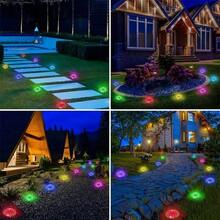 Bộ 12 đèn năng lượng mặt trời đặt dưới đất, 8 bóng LED, đèn đường năng lượng mặt trời - Chống nước IP44, đèn chiếu sáng cảnh quan ngoài trời cho lối đi, vườn, sân, bãi cỏ và đường lái xe - Kèm 8 bóng đèn LED năng lượng mặt trời. - Nhiều màu - Xem 9