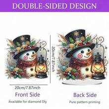 Fairyland JinWenn Decor For Home Diamonds Art Kit Decorations, Christmas Snowman Diamonds Painting Kit For Adult Tabletop Gift DIY 5D Diamonds Dots Christmas Special Crystal Diamond 7.8x7.8 Inch - DP02468 - 查看 4