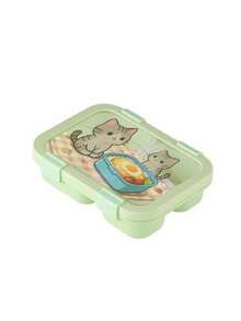 1pc Elegant Bento Box, Multiple Colors Available, Personalized Pattern, Cute & Minimalist, Food Storage Container With Included Utensils, Suitable For Daily Use And Holiday Gifts - Multicolor - View 14