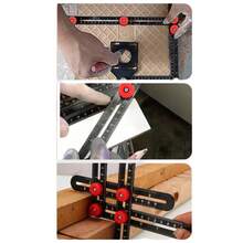 十二面多角度测量尺，铝合金折叠尺，瓷砖孔定位器，木工瓷砖通用尺，地面孔折叠角度尺，通用折叠尺孔定位器，多功能瓷砖工具，瓷砖孔测量尺，多角度测量工具尺