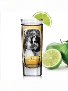 Personalized Wedding Shot Glasses – Engraved Party Glasses, Wedding Gift For Guests, Unique Celebration Glassware, Custom Party Shot Glass, Engraved Wedding Gift, Wedding Celebration Glass, Custom Drinkware, Bridal Party Favor, Custom Name Shot Glass, Groom Bride Gift, Reception Tableware - Multicolor - View 6