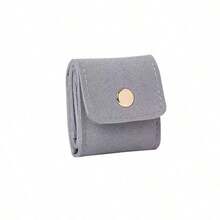 Bolsa de almacenamiento de joyas plegable mini para aretes y collares, organizador de joyas portátil para viajes con múltiples compartimentos, estuche compacto para empaquetar joyas para viajes, almacenamiento en el hogar, organización diaria y protección de accesorios para mujeres - Multicolor - Ver 16