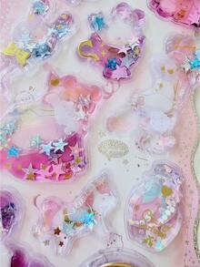 3D立体注水箔贴纸，卡通3D立体注水摇摇乐装饰贴纸，适用于剪贴簿、圣诞节DIY - 彩色 - 查看 9