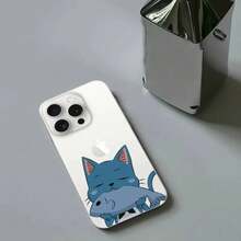 Funda de Teléfono de Gato Lindo Feliz de Comic Fairy Tail para 17/16/15/11/13/14 Pro Max Plus Compatible Transparente Clara - Z5 - Ver 8