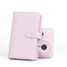 28-Slot Mini Photo Album Case - Suitable For Fujifilm Instax Mini 12, Mini 11, Mini 9, Mini 8, Mini 90, Mini 25, Mini Liplay, Mini Evo, Mini 3 Inch (Storage Bag Only) - Pink - View 2