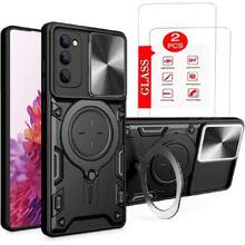Galaxy S20 FE Capa Case - With Screen Protector And Built-In Phone Stand - Black, 37317543 - Biru - View 1