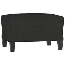 vidaXL Fußhocker Schwarz 60x50x41 cm Stoff - Schwarz - Übersicht 1
