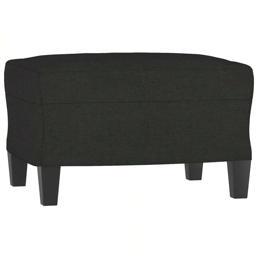 vidaXL Fußhocker Schwarz 60x50x41 cm Stoff - Schwarz - Übersicht 1