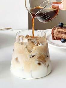 1pc/2pcs 360ml/12.17oz Mountain Creative Glass,Cone-Shaped Glass Cup,Iced Coffee Cup,Heat-Resistant Drinking Glasses, Creative Mount Water Cup,Clear Glass Cup,Beer Glass, Cocktail Glass,Heat-Resistant Glass Cup - Transparent - View 7