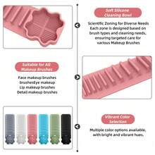 One Type 1 Cosmetics Cleaning And Storage Rack, Silicone Coating Cleaning Pad, Cosmetics Cleaning Bowl, Cosmetics Drying Rack, Cosmetics Stand, Artist, Cosmetics, Nails And Paintings, Cosmetics, Women's Birthday Gift