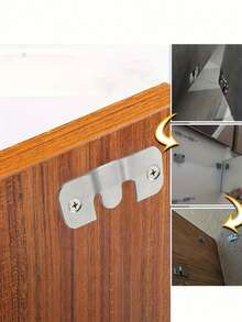 Heavy Duty Stainless Steel Mounting Bracket | Recessed Interlocking Hooks With Screws, Suitable For Furniture And Bed Corners | Corrosion-Resistant Wall Hardware For Frames And Gallery Displays - Multicolor - View 5