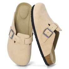 Summer Outdoor Walking Travel Shoes For Women Stylish And Versatile Slippers Flats Shoes With Comfort Cork Footbed For Outdoor Comfort And Elegance Slides Shoes Sandals For Women Flats - Màu be - Xem 1