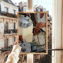 2幅土耳其茶水彩艺术印刷海报装饰画，地中海厨房艺术，伊斯坦布尔咖啡馆装饰，帆布艺术墙画，房间海报，家居装饰，房间装饰用品，卧室，客厅装饰，可选画框 - 2pcs - 查看 8