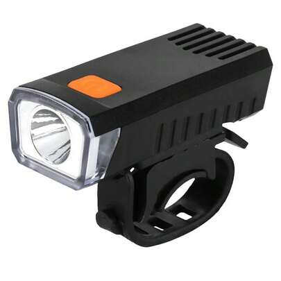 1 件装自行车前灯 USB 可充电超亮前灯适用于山地车单车户外骑行装备