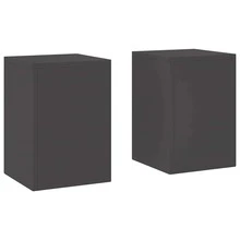 Suporte para pls vidaXL, 2 peças, preto, 24 x 24 x 35 cm, aço - Preto - Ver 4