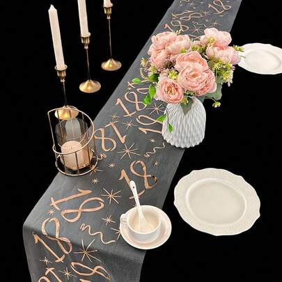 Gül Altın Rengi Doğum Günü Kutlama Masa Örtüsü, Çeşitli Rakam Seçenekleri Mevcuttur. 1 Adet, 28cm * 300cm / 500cm / 1000cm. Doğum Günleri, Şirket Kutlamaları, Okul Açılış Sezonları, Düğün Sezonları ve Sevgililer Günü İçin Uygundur.