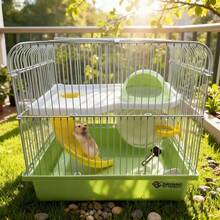 2-Layer Portable Hamster Cage - Mini Habitat With Exercise Wheel, Water Bottle And Food Bowl - Ventilated Travel Cage For Hamsters/Mice (Multiple Colors) - Multicolor - View 4