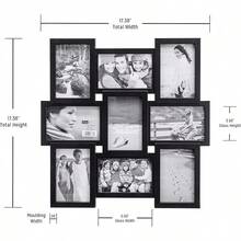 Picture Frame Malden 4x6 9-Opening Collage Picture Frame - Displays Nine 4x6 Pictures - Black - màu đen - Xem 5