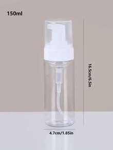 1PC 100/150ml White/Transparent Mousse Sparkling Bottles, Cleansing Foam Bottles, Cosmetic Dispensing Bottles Shampoo, Hand Sanitizer Foaming Bottle - White - View 10