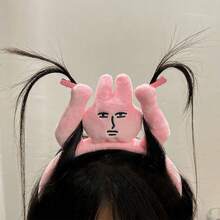 Pink Bunny Headband, Funny And Quirky Headband, Hair Tie, Cartoon Headband For Grabbing Bangs And Pulling Hair. - A - 查看 2