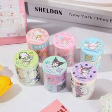 1卷3米卡通人物油性纸PET胶带，款式随机，适用于剪贴簿、新年、情人节、复活节礼物 - 彩色 - 查看 2