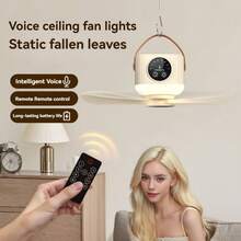 For Camping Quiet Camping Fan, Light Remote Control Electric Fan, Small Landing Wind, Ceiling Fan Camping Fan Mini Fan, Bedroom, Office, Living Room (White) 1PC - trắng - Xem 4