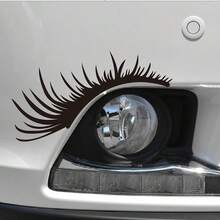 Waterproof Car Headlight Eyelash Stickers, Funny Fake Eyelash Decorative Stickers, Self-Adhesive Car Headlight Stickers, Universal Car Accessories