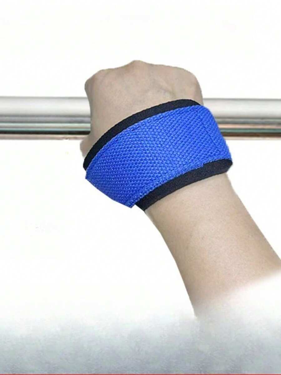 A Pull-Up Assistance Belt, A Double-Bar Horizontal Bar Fitness Equipment Training Aid, A Barbell Anti-Slip Hard Pull Belt - Blue - View 1