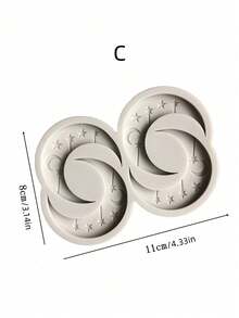 新月形硅胶蛋糕模具，适用于制作海绵蛋糕、玛芬蛋糕、面包、披萨、月饼等，厨房烘焙工具 - 彩色 - 查看 9