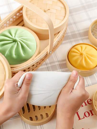 Party Stress Relief Toy, Stress Relief Bun Toy, Realistic Bun Stress Relief Toy, Mini Silicone Squeeze Stress Relief Toy, Suitable As Party Gift