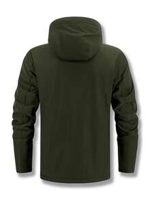 男士轻便连帽夹克，适合春夏穿着 - 涤纶户外夹克，带抽绳、拉链口袋和可调节袖口，非常适合骑行、徒步旅行和休闲穿着。 - 綠色 - 查看 2