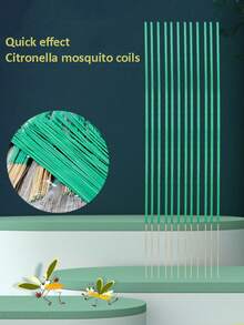 90支香茅驱蚊棒，持久植物香味，带香炉，人造木材质，适用于居家、露营、瑜伽、节日送礼 - 彩色 - 查看 7