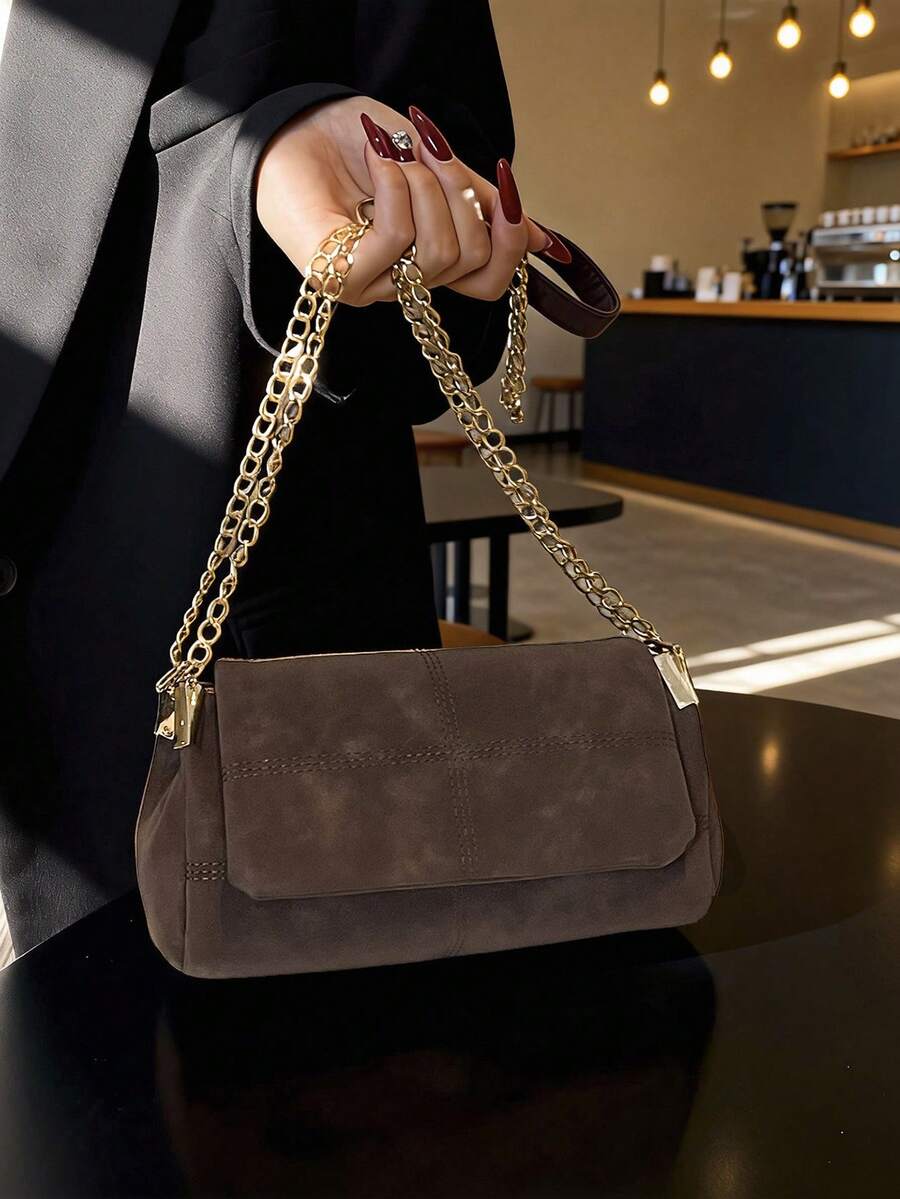 Fashionable Luxury Vintage Chain Shoulder Crossbody Bag For Women, New Arrival