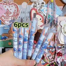 6/12pcs Disney Cartoon High Quality Gel Pen, Liquid Ink Ballpoint Pen, Cute Stationery, School/Office Writing Gift - Multicolor - View 4