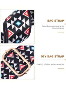 Correa De Bolsa De Estilo  De 45.28 Pulgadas Con Hebillas Metálicas Correa De Repuesto Para Bolso De Hombro Y Cruzado Accesorio Durable Para Bolsos De Lona,37337994 - Multicolor - Ver 5